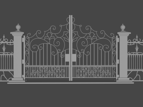 Elegant 3D Printing Gate Patterns for Unique Entrances Modelo de Impressão 3D