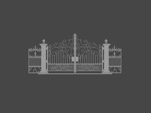 Elegant 3D Printing Gate Patterns for Unique Entrances 3D Print Model