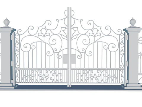 Elegant 3D Printing Gate Patterns for Unique Entrances 3D Print Model