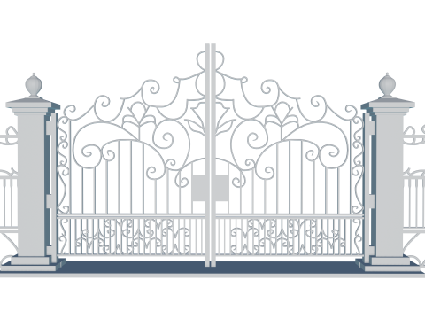 Elegant 3D Printing Gate Patterns for Unique Entrances Modelo de Impressão 3D