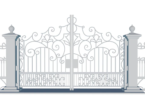 Elegant 3D Printing Gate Patterns for Unique Entrances 3D Print Model