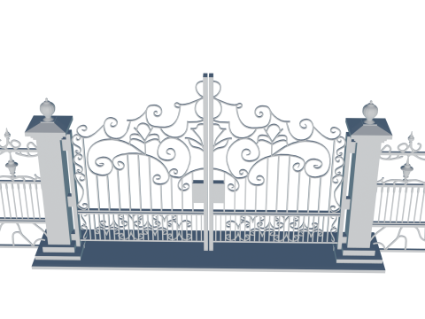 Elegant 3D Printing Gate Patterns for Unique Entrances Modelo de Impressão 3D