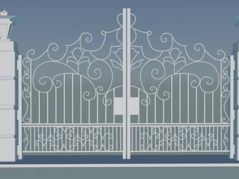 Detailed 3D Gate Model for Residential Projects 3D Print Model