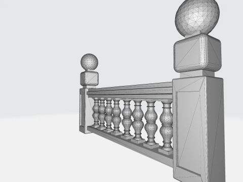 Classic and Modern 3D Balustrades for Architects 3D Print Model