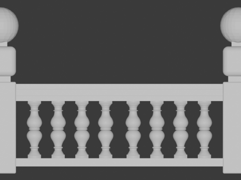 Classic and Modern 3D Balustrades for Architects 3D प्रिंट मॉडल