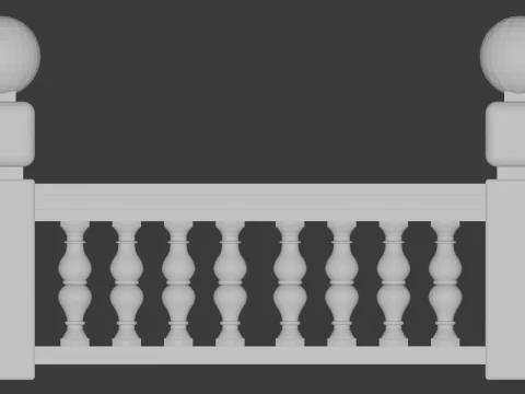 Classic and Modern 3D Balustrades for Architects 3D Print Model