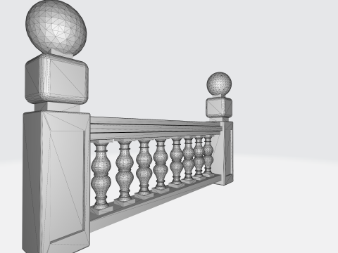 Classic and Modern 3D Balustrades for Architects 3D प्रिंट मॉडल