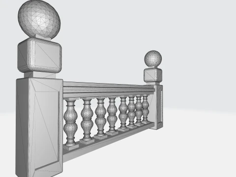 Classic and Modern 3D Balustrades for Architects 3D Print Model