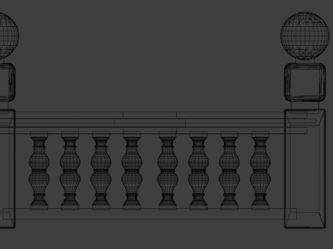 Classic and Modern 3D Balustrades for Architects 3D प्रिंट मॉडल
