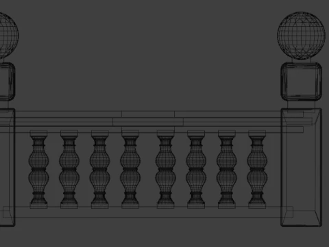 Classic and Modern 3D Balustrades for Architects 3D Print Model