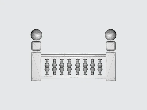Classic and Modern 3D Balustrades for Architects 3D Print Model