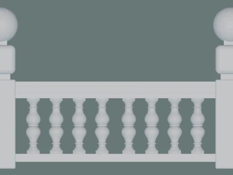 Classic and Modern 3D Balustrades for Architects 3D Print Model