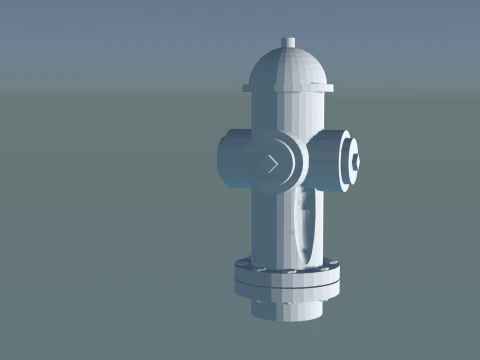 Printable Fire Hydrant for Architecture Projects 3D Print Model