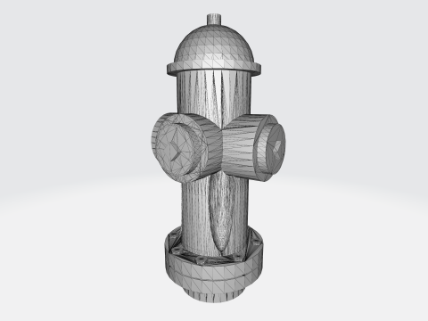 Printable Fire Hydrant for Architecture Projects 3Dプリントモデル