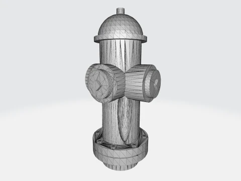 Printable Fire Hydrant for Architecture Projects 3D Print Model