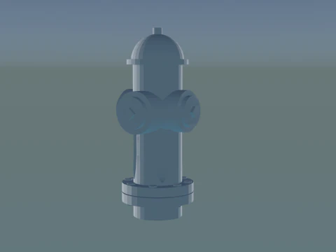 Printable Fire Hydrant for Architecture Projects 3D Print Model