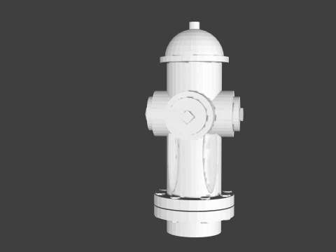 Printable Fire Hydrant for Architecture Projects 3D Print Model