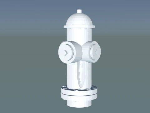 Printable Fire Hydrant for Architecture Projects 3D Print Model