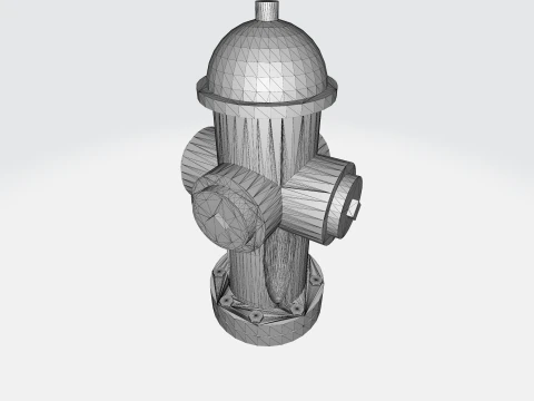 Printable Fire Hydrant for Architecture Projects 3D Print Model