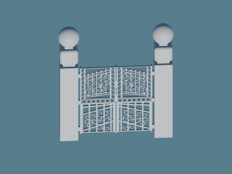 Modern 3D Exterior Gate Design for Architectural 3Dプリントモデル