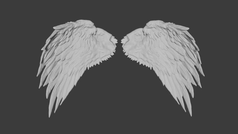 Angel Wings 3D Model .c4d .max .obj .3ds .fbx .stl .blend