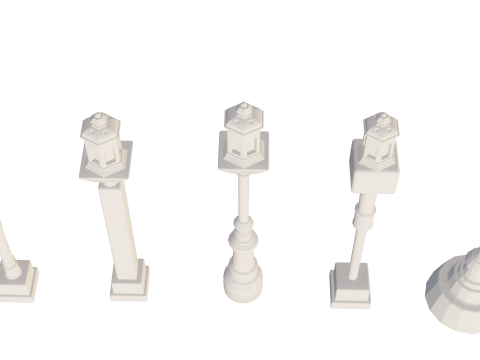 Historic Oakland Iron Street Light pole 3D Print Model