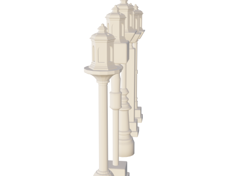 Historic Oakland Iron Street Light pole 3D Print Model