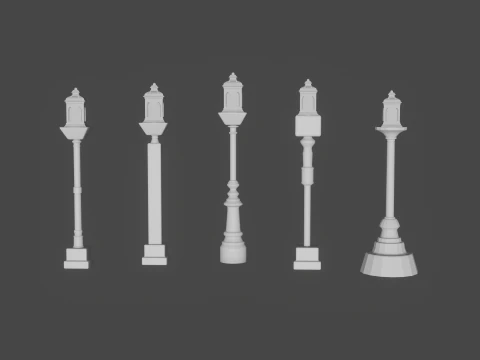 Storico palo della luce stradale in ferro di Oakland Modello di stampa 3D