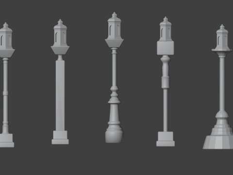 Historic Oakland Iron Street Light pole 3D Print Model