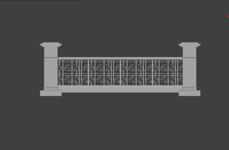 Architecture Railing 3D Print Model .c4d .max .obj .3ds .fbx .stl .blend 