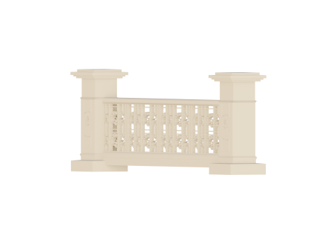Architecture Railing 3D Print Model