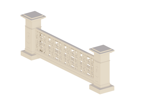 Architecture Railing 3D Print Model