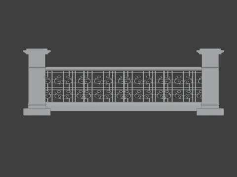 Architecture Railing 3D Print Model