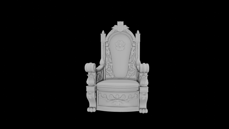 Kings Throne Majestic Royal Download 3Dプリントモデル .c4d .max .obj .3ds .fbx .stl .blend