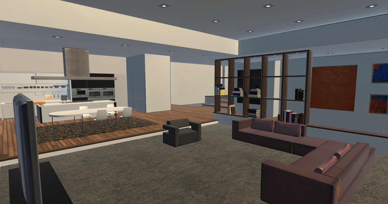 реалістична сучасна квартира 3D Модель .c4d .max .obj .3ds .fbx .stl .blend 