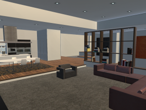realistic modern apartment 3D-Modell