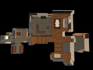 realistic modern apartment Modèle 3D