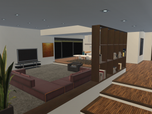 realistic modern apartment Modèle 3D