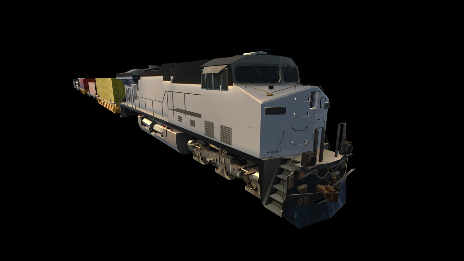 freight train 3D Model .c4d .max .obj .3ds .fbx .stl .blend 