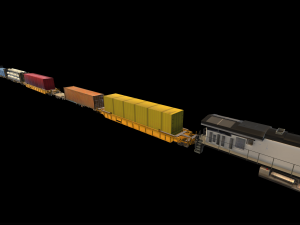 freight train Modelo 3D