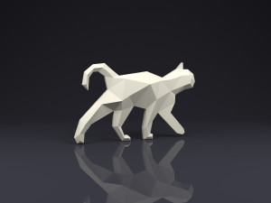 brooch cat low poly Modelo de Impressão 3D