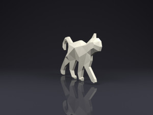 brooch cat low poly Modelo de Impressão 3D