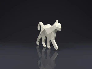broche gato low poly Modelo de Impressão 3D