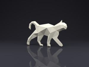 brooch cat low poly Modelo de Impressão 3D