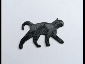 brooch cat low poly Modelo de Impressão 3D