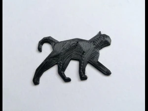 broche gato low poly Modelo de Impressão 3D