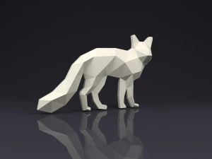 spilla volpe low poly Modello di stampa 3D