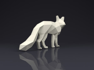 brooch fox low poly 3D Print Model