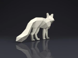 spilla volpe low poly Modello di stampa 3D