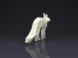 spilla volpe low poly Modello di stampa 3D